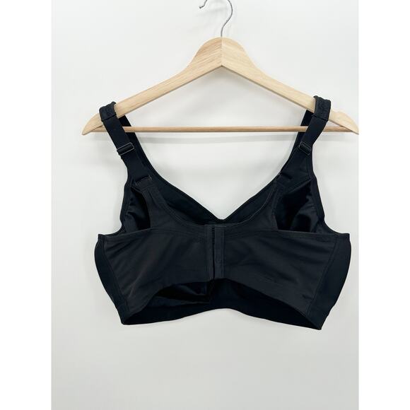 Glamorise Black Overlay Unlined Bra Lace Women Size 40I - Picture 2 of 6